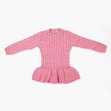 Girls Sweat Frock - Pink, Girls Frocks, Chase Value, Chase Value