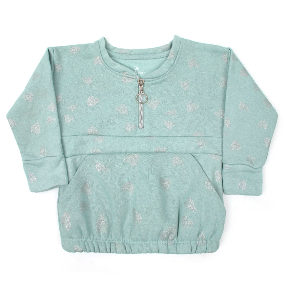 Eminent Girls Full Sleeves Sweat Shirt - Green, Girls Hoodies & Sweat Shirts, Eminent, Chase Value