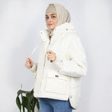 Women's Full Sleeves Jacket - Off White, Women Sweatshirts & Hoodies, Chase Value, Chase Value