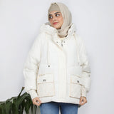 Women's Full Sleeves Jacket - Off White, Women Sweatshirts & Hoodies, Chase Value, Chase Value