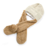 Kids Woolen Cap with Muffler - Fawn, Boys Caps & Hats, Chase Value, Chase Value