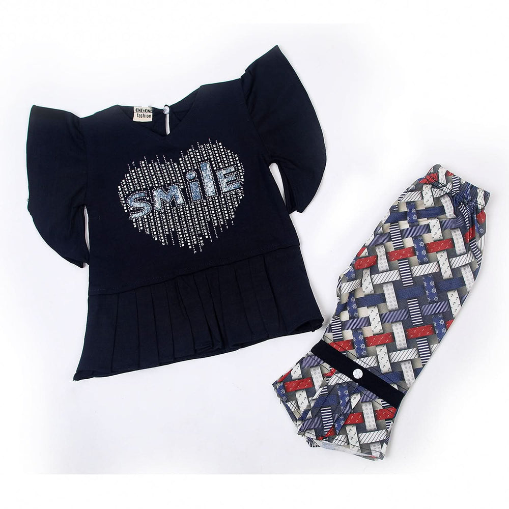 Girls Tight Half Sleeves Suit - Navy Blue, Girls Suits, Chase Value, Chase Value