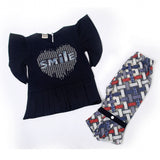 Girls Tight Half Sleeves Suit - Navy Blue, Girls Suits, Chase Value, Chase Value