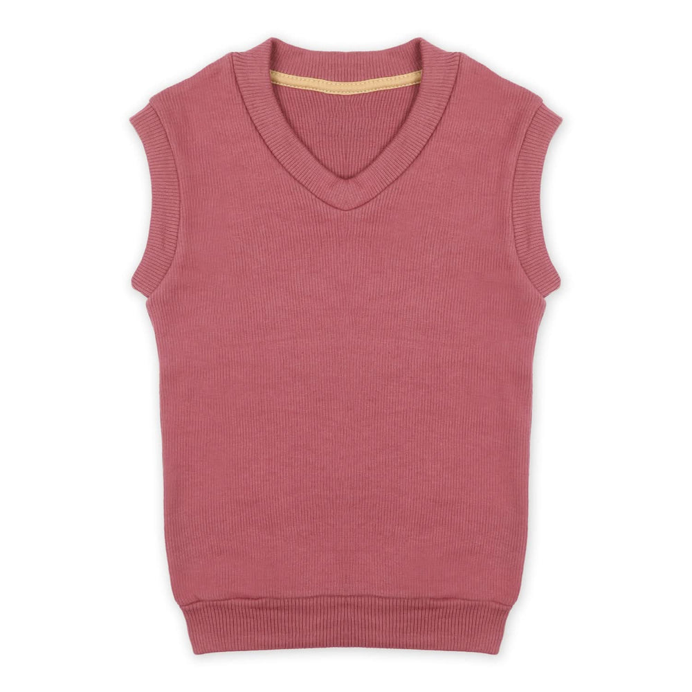 Boys Sleeveless Sweater - Tea Pink, Boys Sweaters, Chase Value, Chase Value