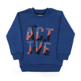 Boys Full Sleeves Round Neck SweatShirt - Navy Blue, Boys Hoodies & Sweat Shirts, Chase Value, Chase Value