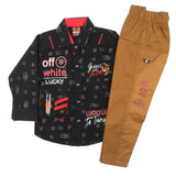 Boys 3pcs Full Sleeves Suit - Black, Boys Sets & Suits, Chase Value, Chase Value