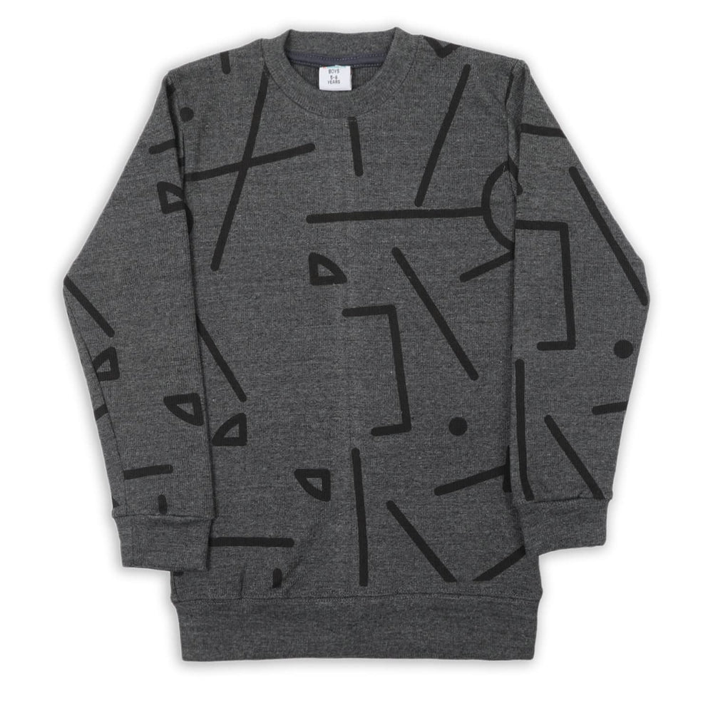 Boys Full Sleeve SweatShirt - Dark Grey, Boys Hoodies & Sweat Shirts, Chase Value, Chase Value