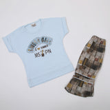 Girls Tight Half Sleeves Suit - Light Blue, Girls Suits, Chase Value, Chase Value