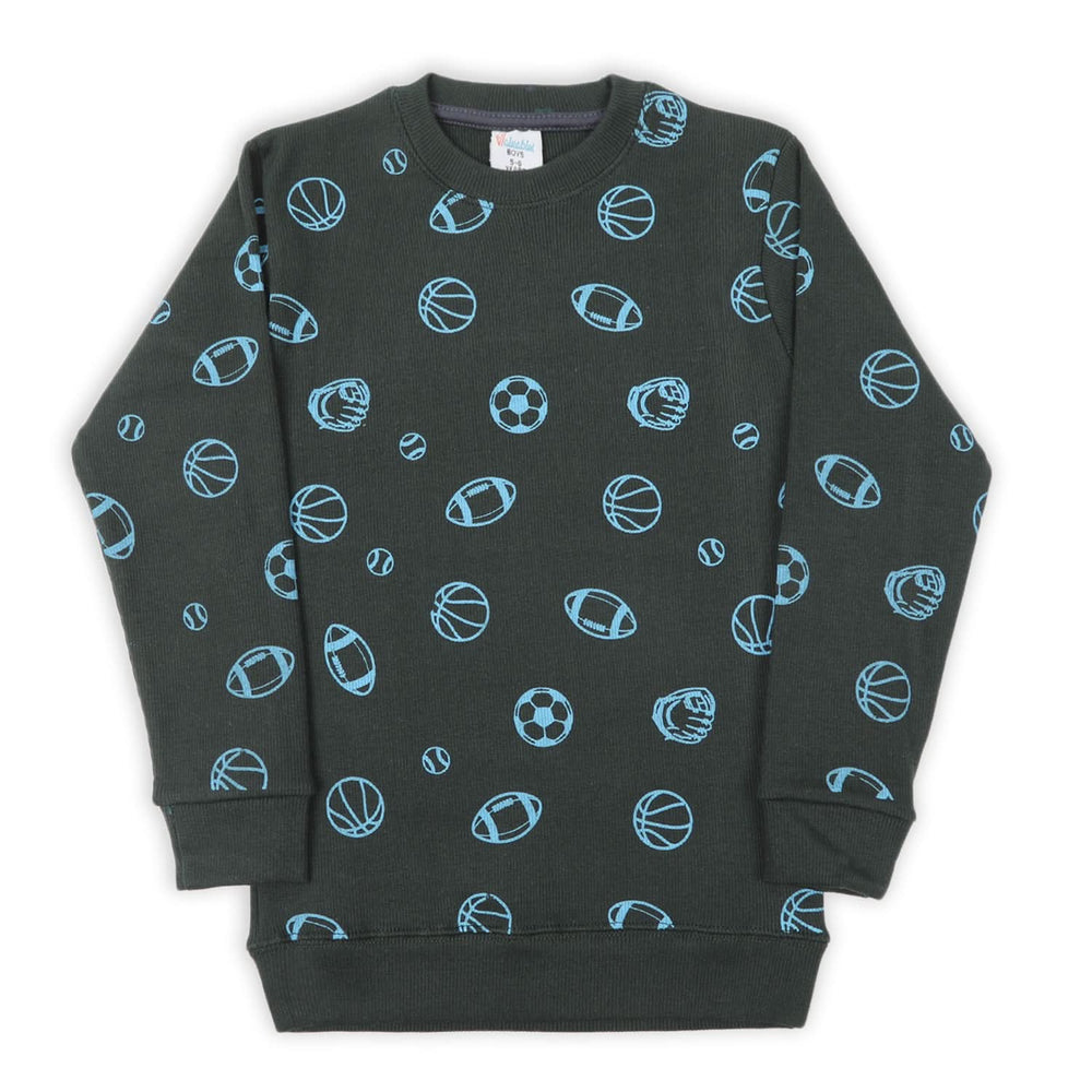 Boys Full Sleeve SweatShirt - Dark Green, Boys Hoodies & Sweat Shirts, Chase Value, Chase Value