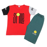 Boys Half Sleeves Short Suit - Red, Boys Sets & Suits, Chase Value, Chase Value