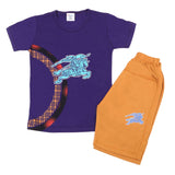 Boys Half Sleeves Short Suit - Purple, Boys Sets & Suits, Chase Value, Chase Value