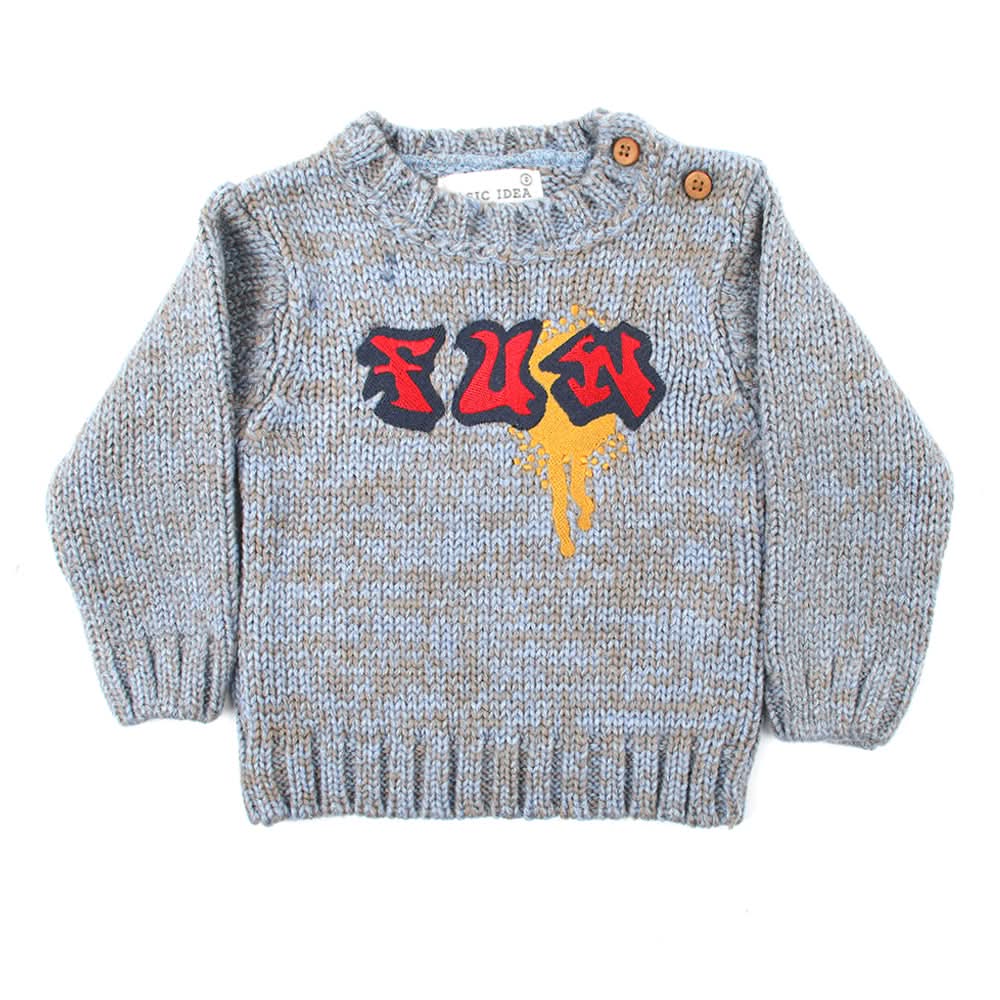 Newborn Girls Full Sleeves Sweater - Blue, Newborn Girls Winterwear, Chase Value, Chase Value