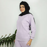 Women's Full Sleeves Sweat Shirt - Lilac, Women Sweatshirts & Hoodies, Chase Value, Chase Value