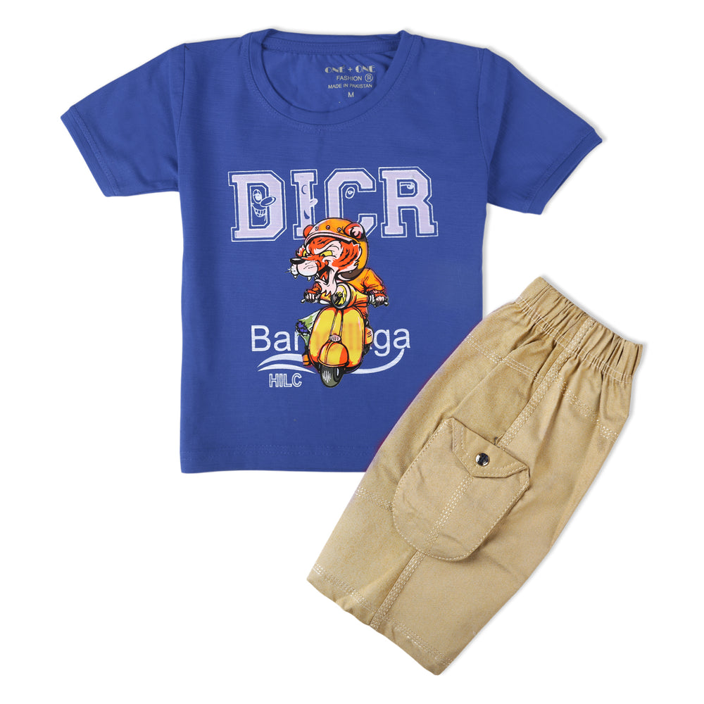 Boys Half Sleeves Suit - Blue, Boys Sets & Suits, Chase Value, Chase Value