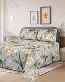 Printed Cotton Double Bed Sheets - 3 Pcs - 94 x 98 Inch