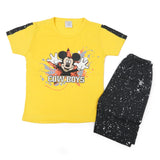 Boys Half Sleeves Short Suit - Yellow, Boys Sets & Suits, Chase Value, Chase Value