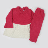 Newborn Girls Full Sleeves Sweater Suit - Pink, Newborn Girls Winterwear, Chase Value, Chase Value