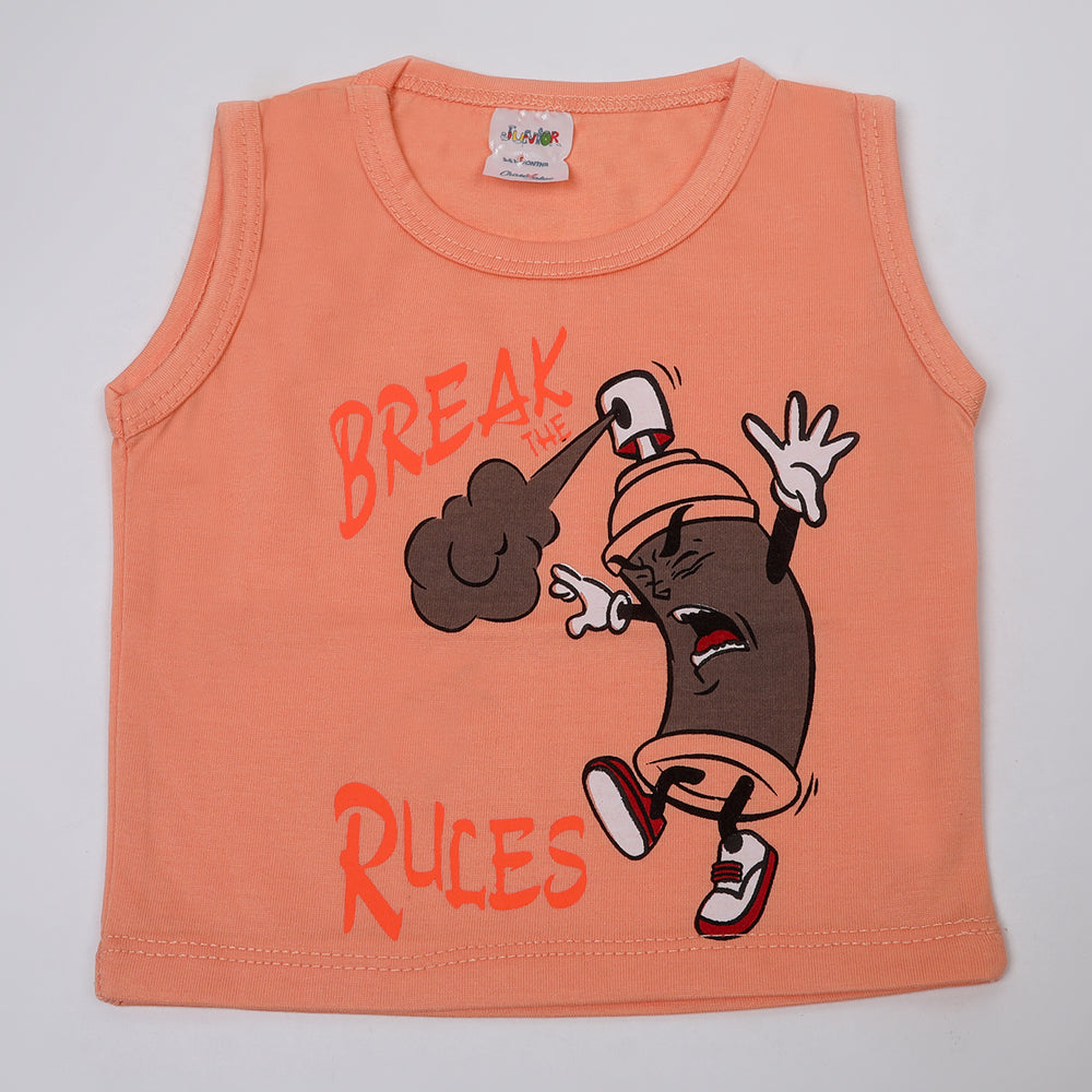 Newborn Boys Sando - Peach, Newborn Boys Shirts & T-Shirts, Chase Value, Chase Value