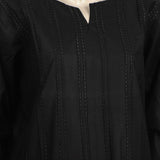 Women's Embroidered 3Pcs Stitched Shalwar Suit - Black, Women Shalwar Suits, Chase Value, Chase Value