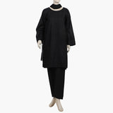 Women's Embroidered 3Pcs Stitched Shalwar Suit - Black, Women Shalwar Suits, Chase Value, Chase Value
