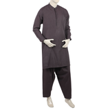 Eminent Men's Trim Fit Shalwar Suit - Dark Brown, Men's Shalwar Kameez, Eminent, Chase Value