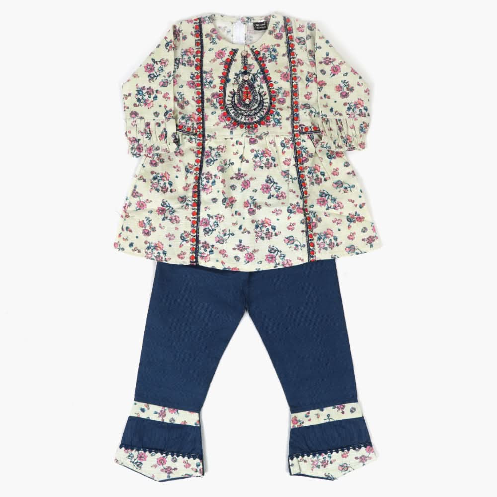 Girls Embroidered Shalwar Suit - Light Green, Girls Shalwar Kameez, Chase Value, Chase Value