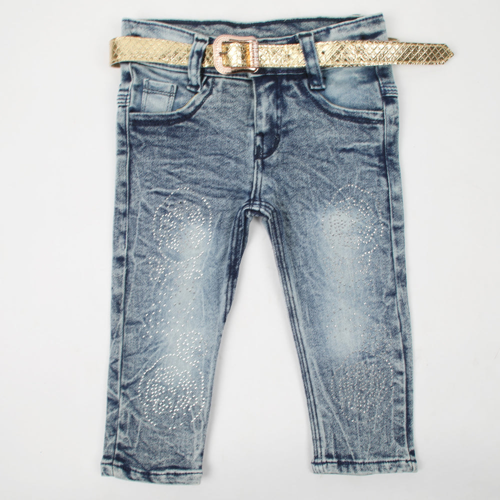 Girls Denim Pant - Blue, Girls Pants & Capri, Chase Value, Chase Value