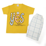 Boys Half Sleeves Short Suit - Yellow, Boys Sets & Suits, Chase Value, Chase Value