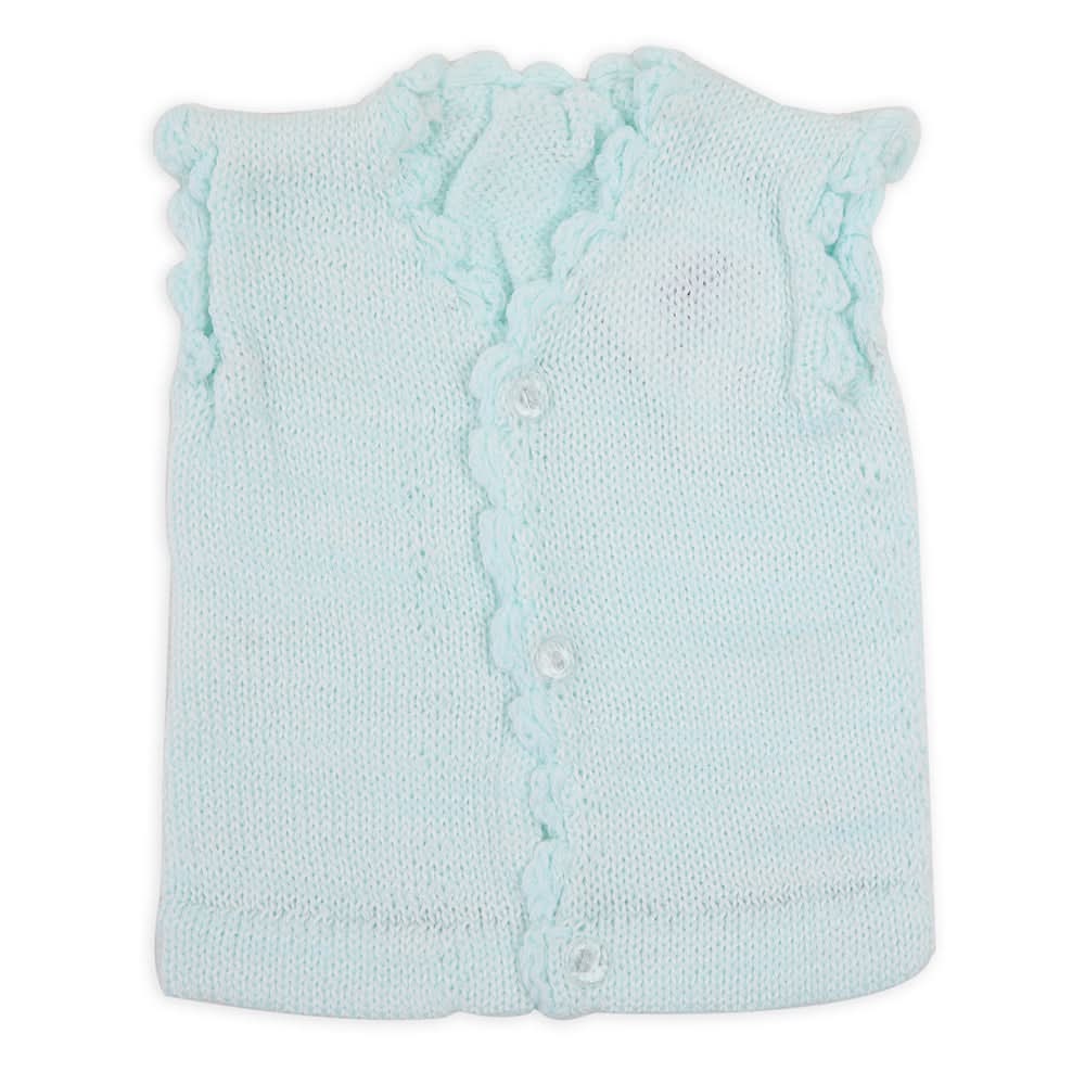Newborn Girls Sweater - Cyan, Newborn Girls Winterwear, Chase Value, Chase Value