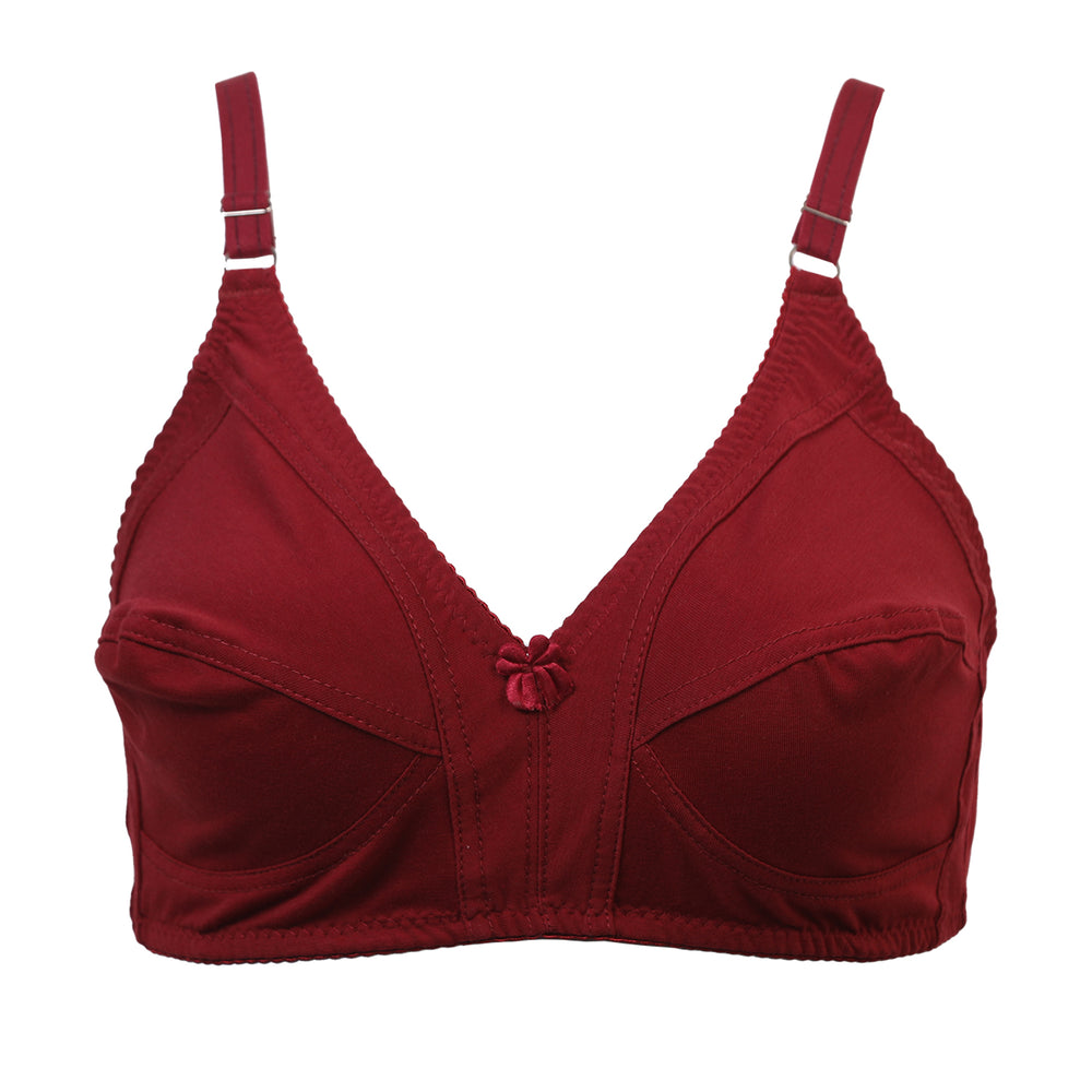 Women's Plain Bra - Maroon, Women Bras, Chase Value, Chase Value