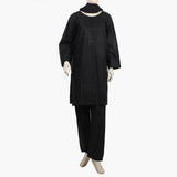 Women's Embroidered 3Pcs Stitched Shalwar Suit - Black, Women Shalwar Suits, Chase Value, Chase Value