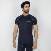 Men's Round Neck Half Sleeves T-Shirt - Navy Blue, Men's T-Shirts & Polos, Chase Value, Chase Value