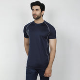 Men's Half Sleeves Round Neck T-Shirt - Navy Blue, Men's T-Shirts & Polos, Chase Value, Chase Value