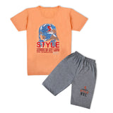 Valuable Boys Half Sleeves Short Suit - Orange, Boys Sets & Suits, Chase Value, Chase Value