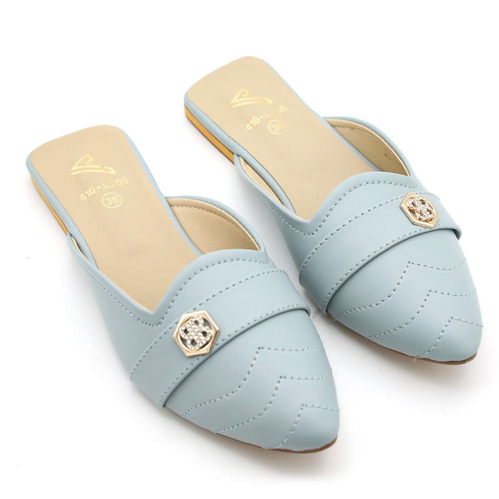 Valuable Women's Backless Pump - Cyan, Women Backless Pumps, Chase Value, Chase Value