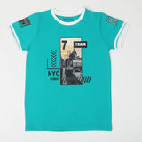 Boys Printed Half Sleeves T-Shirt - Green, Boys T-Shirts, Chase Value, Chase Value