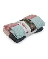 Stripe Clean Towel 4Pcs Set – 30×30 cm - Multi Color, Kitchen Towels, Chase Value, Chase Value
