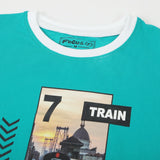 Boys Printed Half Sleeves T-Shirt - Green, Boys T-Shirts, Chase Value, Chase Value