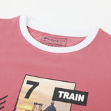 Boys Printed Half Sleeves T-Shirt - Tea Pink, Boys T-Shirts, Chase Value, Chase Value