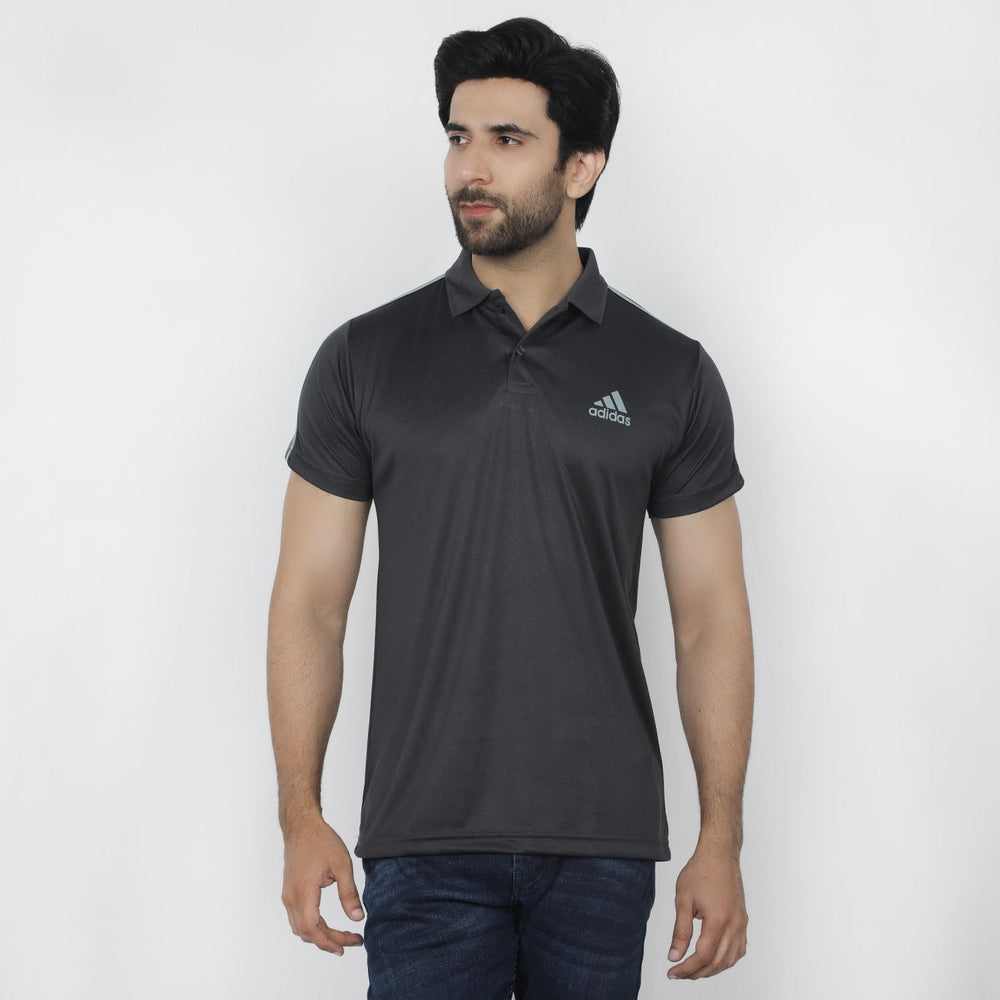 Men's Half Sleeves Polo T-Shirt - Grey, Men's T-Shirts & Polos, Chase Value, Chase Value