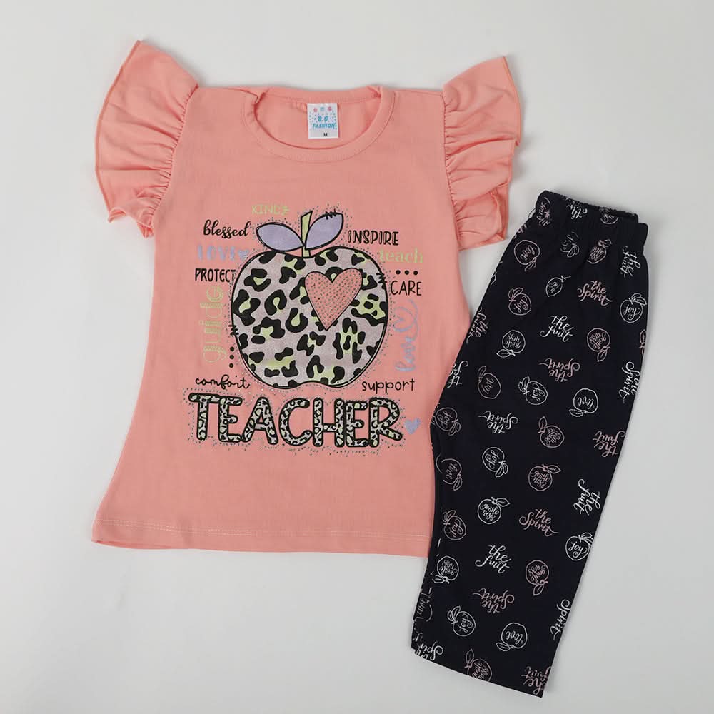 Girls Half Sleeves Suit - Pink, Girls Suits, Chase Value, Chase Value