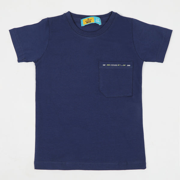 Eminent Boys Half Sleeves T-Shirt - Mid Blue