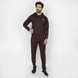 Men's Full Sleeves Fleece Zipper Track Suit - Maroon, Men's Track Suits, Chase Value, Chase Value