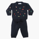Newborn Girls Sweater - Navy Blue, Newborn Girls Winterwear, Chase Value, Chase Value