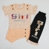 Girls Half Sleeves Suit - Peach, Girls Suits, Chase Value, Chase Value