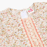 Newborn Girls Half Sleeves Frock - Orange, Newborn Girls Frocks, Chase Value, Chase Value