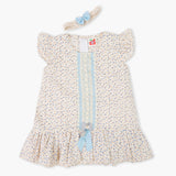 Newborn Girls Half Sleeves Frock - Blue, Newborn Girls Frocks, Chase Value, Chase Value