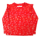 Girls Full Sleeves T-Shirt - Red, Girls T-Shirts, Chase Value, Chase Value