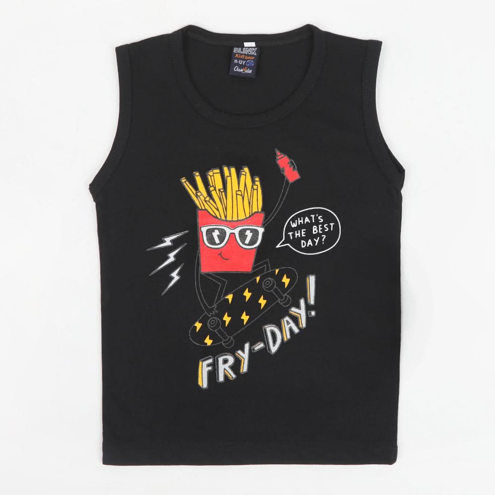 Boys Sando T-Shirt - Black, Boys Sando, Chase Value, Chase Value