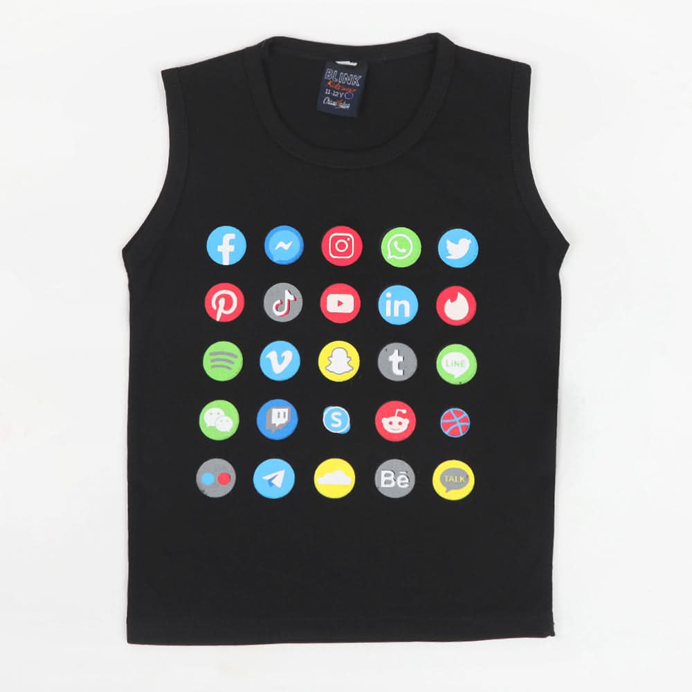 Boys Sando T-Shirt - Black, Boys Sando, Chase Value, Chase Value